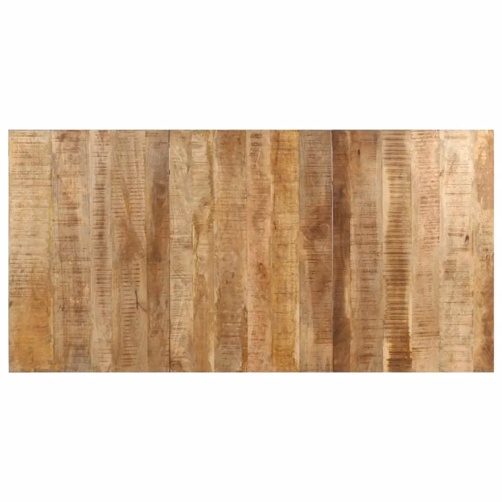 Berkfield Home Rustic Rectangular Dining Table in Brown Rough Mango Wood W/D/H: 200 x 100 x 76 cm – 2