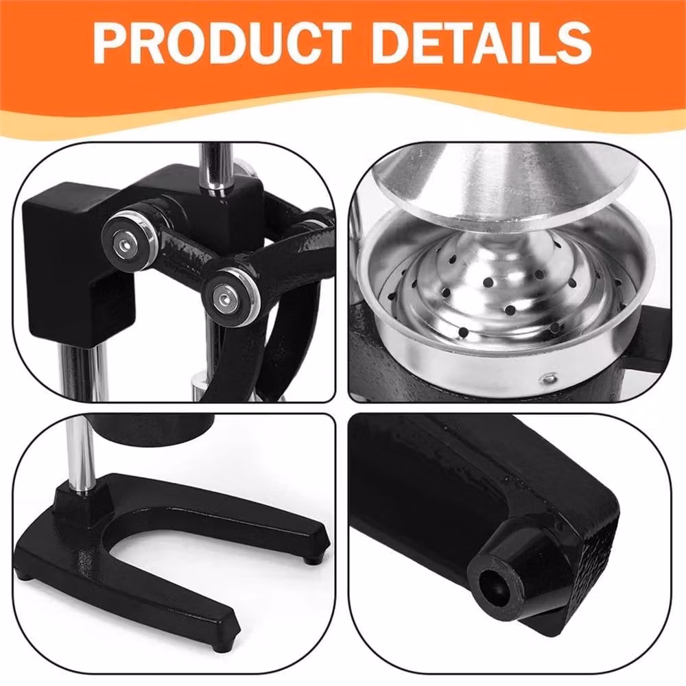 EONLION Black Cast Iron Citrus Press Juicer – 3