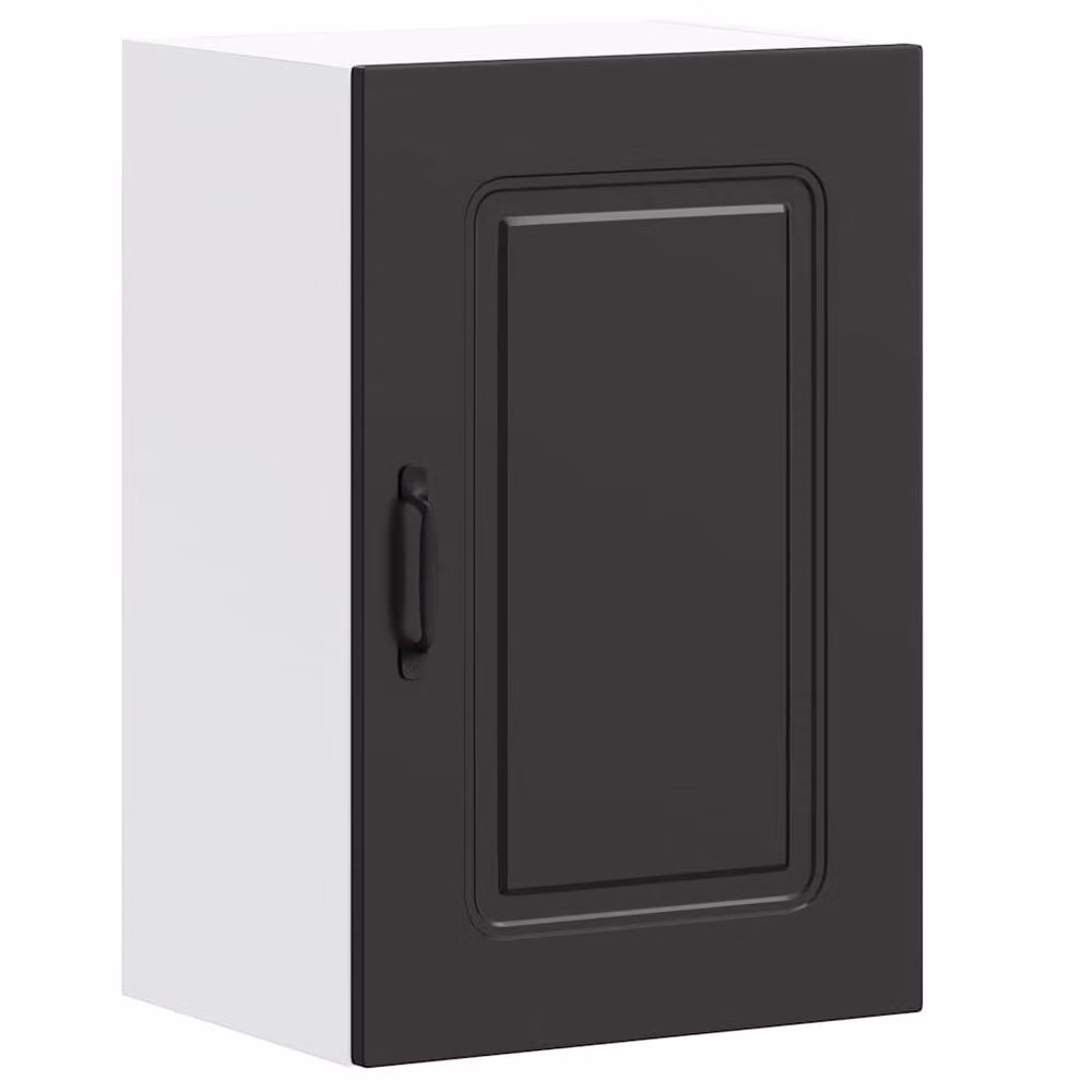 Berkfield Home Kalmar Black Wall Mounted Kitchen Cabinet with Internal Shelves and Hinged Doors, W/D/H: 60.0 x 31.0 x 40.0 cm – 2