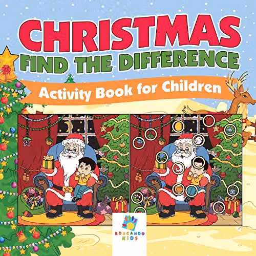Educando Kids Christmas Find the Difference Activity Book for Children, Multicolour, W: 21.59 cm, H: 21.59 cm – 1