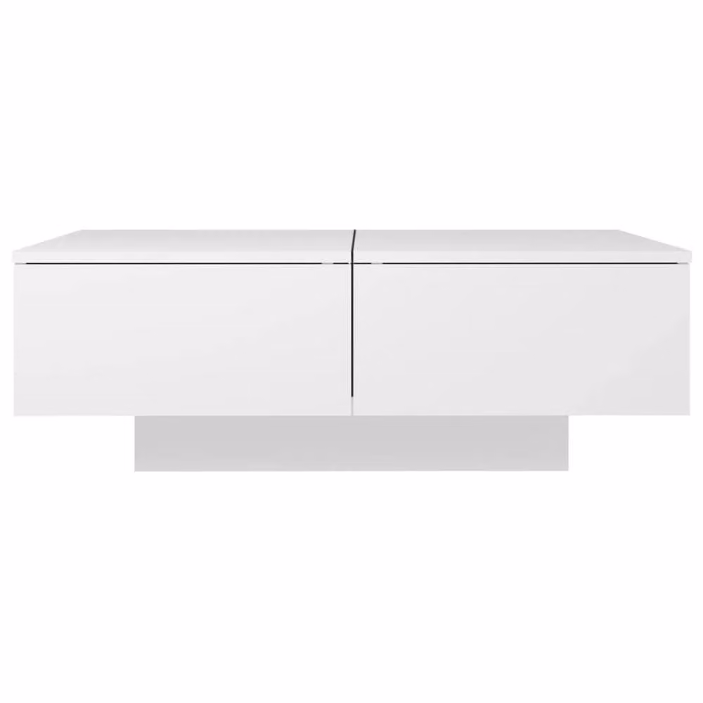 Berkfield Home White Modern Rectangular Coffee Table, W/D/H: 90 x 60 x 31 cm – 2