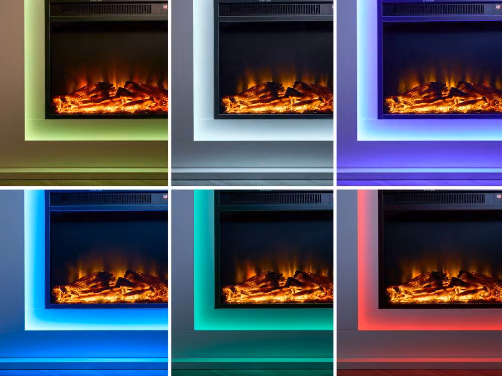 Sureflame Salisbury 32 Inch Electric Fireplace Suite in Pure White – 3