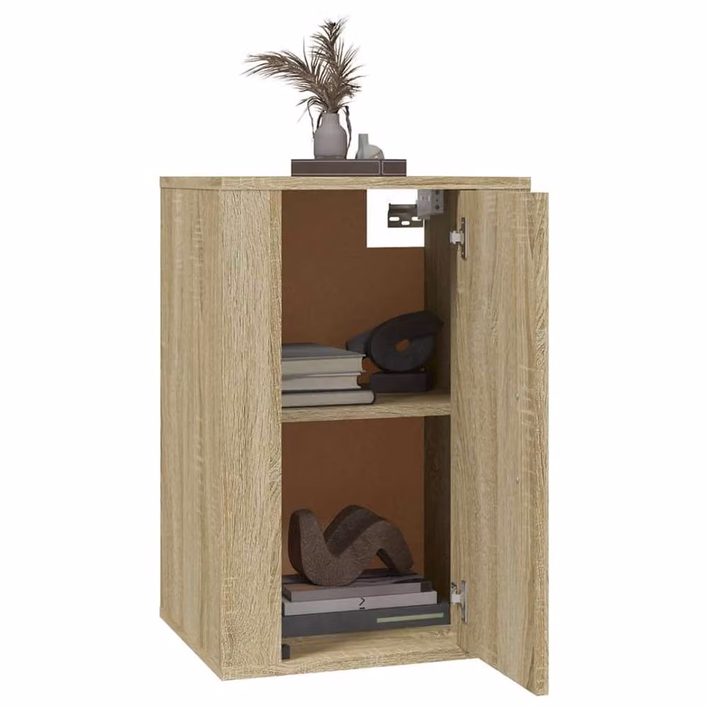 Berkfield Home Wall Mounted TV Cabinets, 2 Piece Set, Sonoma Oak, Beige, W/D/H: 40 x 34.5 x 60 cm – 2