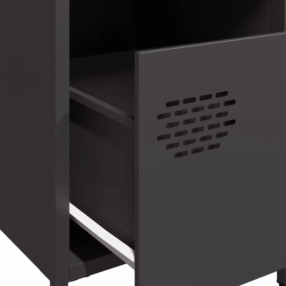 Berkfield Home Timeless Bedside Cabinets, 2 Piece, Black, W/D/H: 35 x 39 x 43.5 cm – 4