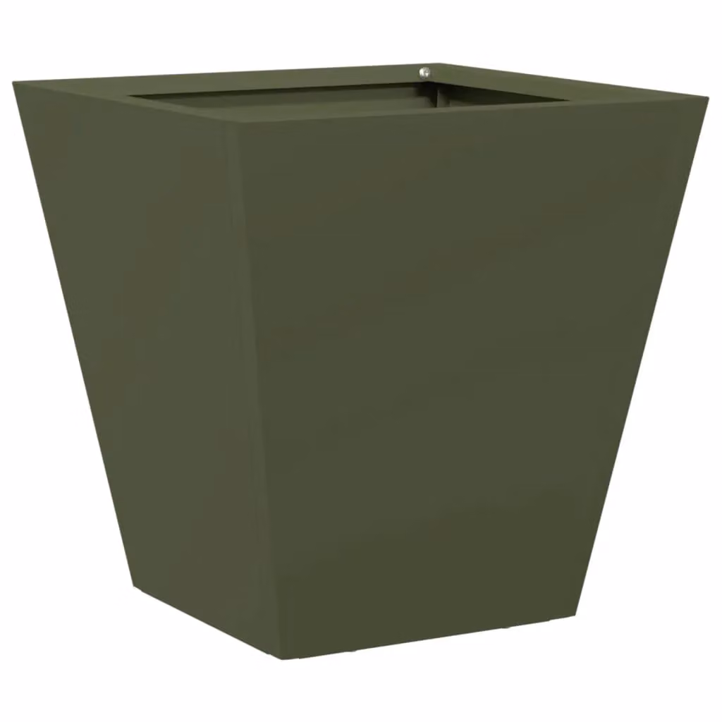 Berkfield Home Steel Garden Planter Tub, Green, W/D/H: 30 x 30 x 30 cm – 2