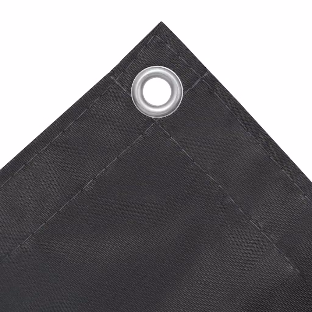 Berkfield Home Anthracite Balcony Screen in Black Oxford Fabric, W: 90 cm, H: 500 cm – 2