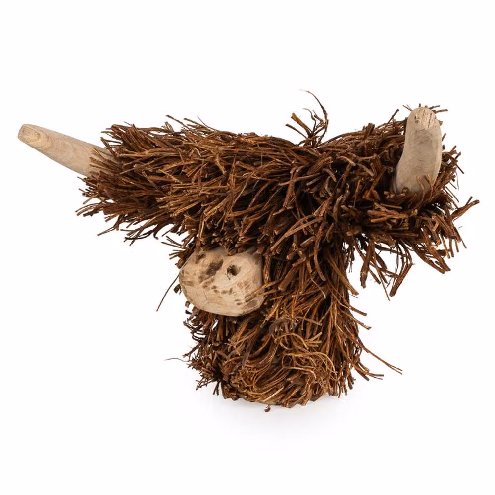 Madison & Mayfair Rustic Brown Highland Cow Wood Wall Décor – 2