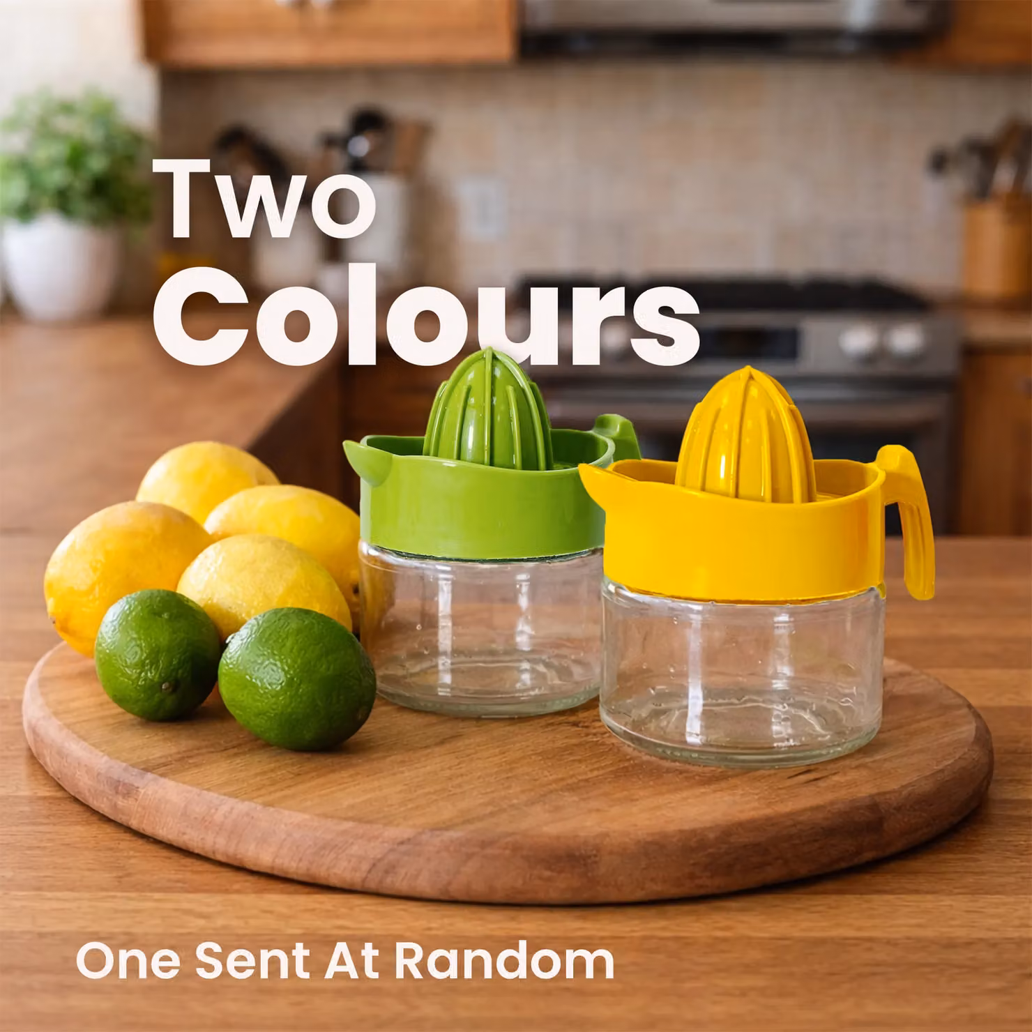 Libbi Lou Glass Citrus Squeezer, 300 ml Manual Fruit Juicer in Assorted Colours – 2