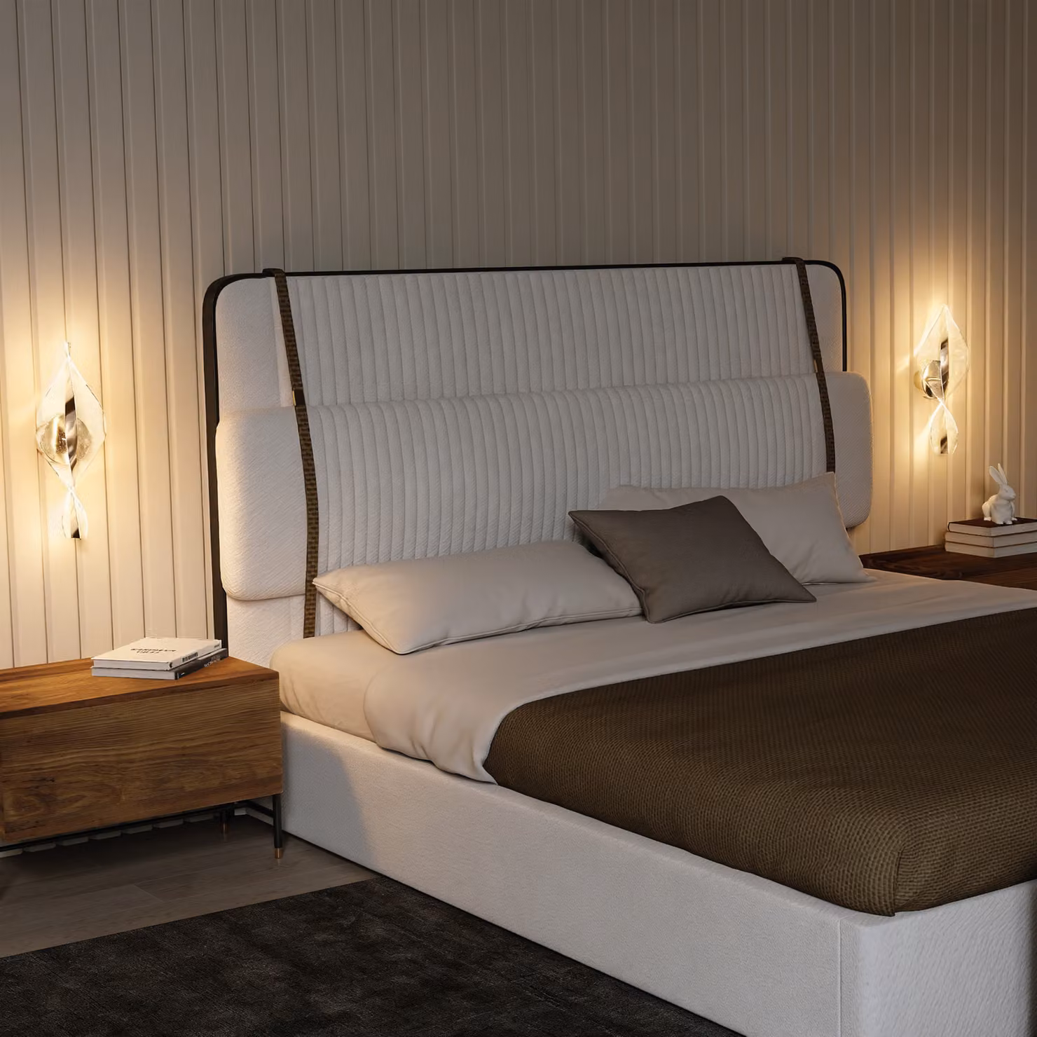 HOMCOM 2 Pack Modern LED Spiral Wall Lamps in Silver Tone with Adjustable Colour Temperature – 2