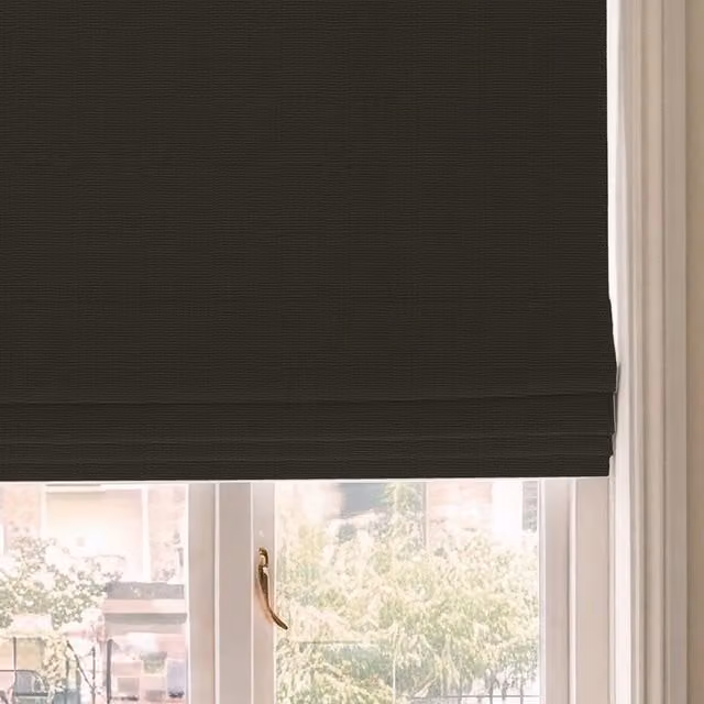 HOUSE Llewelyn-Bowen Made To Measure Roman Blind in Espresso Brown Blackout Textile