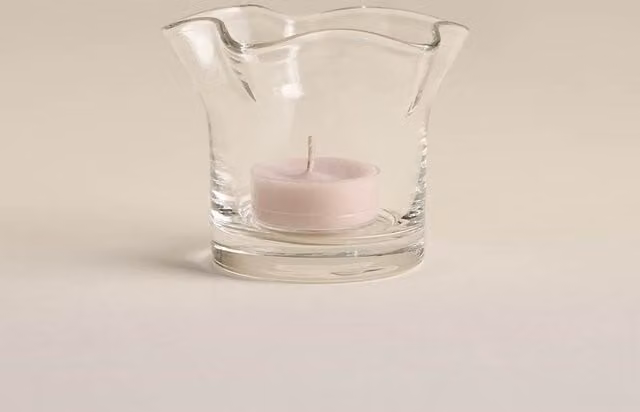 M&S Handkerchief Tealight Holder Clear