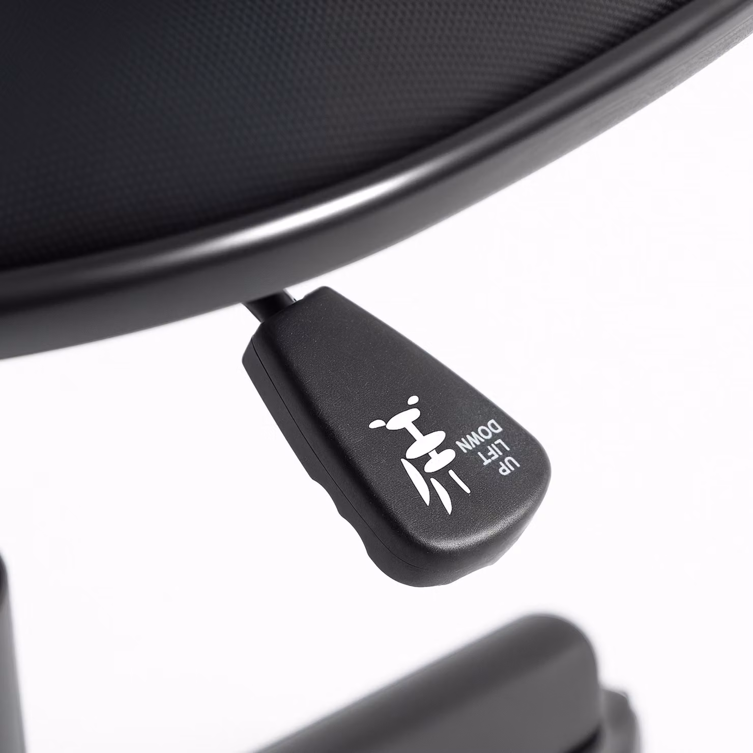 HOMCOM Minimalist Armless Task Chair in Black Fabric with 360 Degree Swivel and Castors – 8