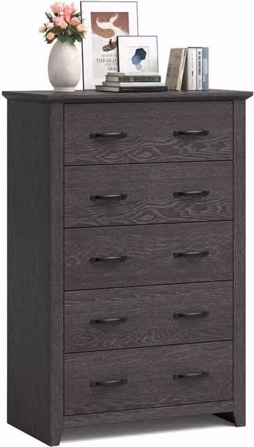 Kelvenix Modern Matt Grey Metal Chest of Drawers