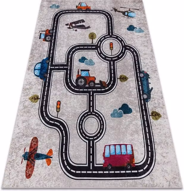 RugsX Junior Kids Motif Rug in Beige, W: 200 cm, L: 290 cm – 1