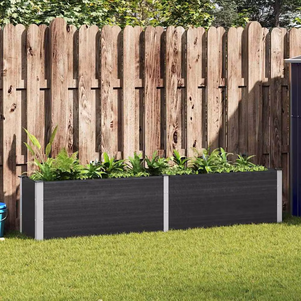 Berkfield Home Garden Grey WPC and Steel Raised Bed, W/D/H: 250 x 50 x 54 cm – 2