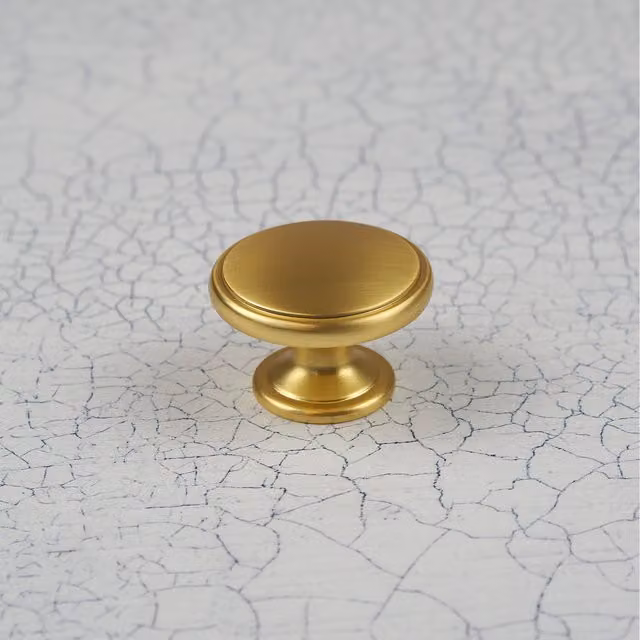 Handle & Home Cup Handle and Matching Knobs in Dark Brushed Brass, 38mm