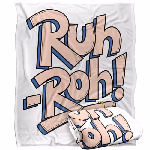 LOGOVISION Scooby Doo Ruh Roh Kids Super Soft Silky Touch Fleece Throw Blanket, Multicolour – 1