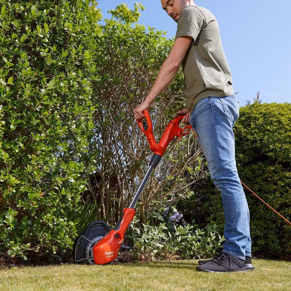 Flymo Contour 500E Electric Grass Trimmer and Edger, Orange, Cutting Width: 25 cm – 7