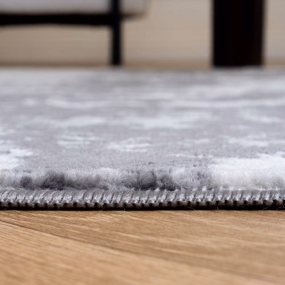 THE RUGS Elaris Stain Resistant Abstract Grey Area Rug, W: 200 cm, D: 290 cm – 2