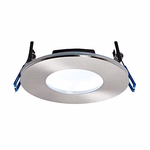 Netlighting Orbitalplus IP65 Dimmable Recessed LED Bathroom Downlight in Grey with Cool White Light
