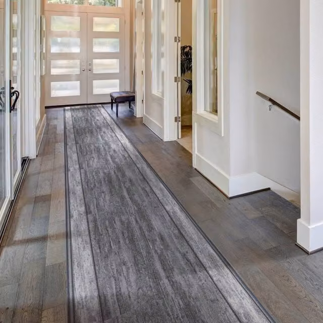runrug Rama Grey Non-Slip Hardwearing Hallway Runner Rug, W: 66 cm x L: 210 cm – 1