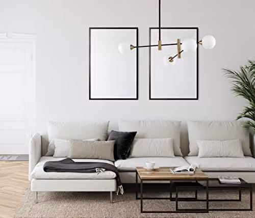 Netlighting Marino Modern 4-Light Globe Pendant Ceiling Light in Black with G9 Bulbs – 2