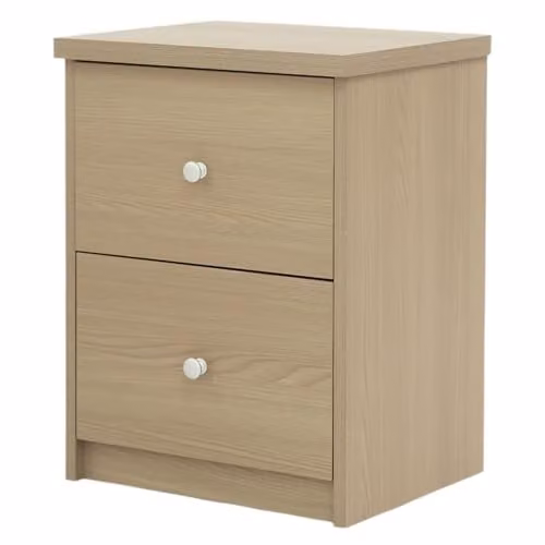 Core Products Freya 2-Drawer Bedside Cabinet, Modern Scandinavian Nightstand with Metal Hardware, W/D/H: 40.8 x 33.5 x 53.6 cm – 1