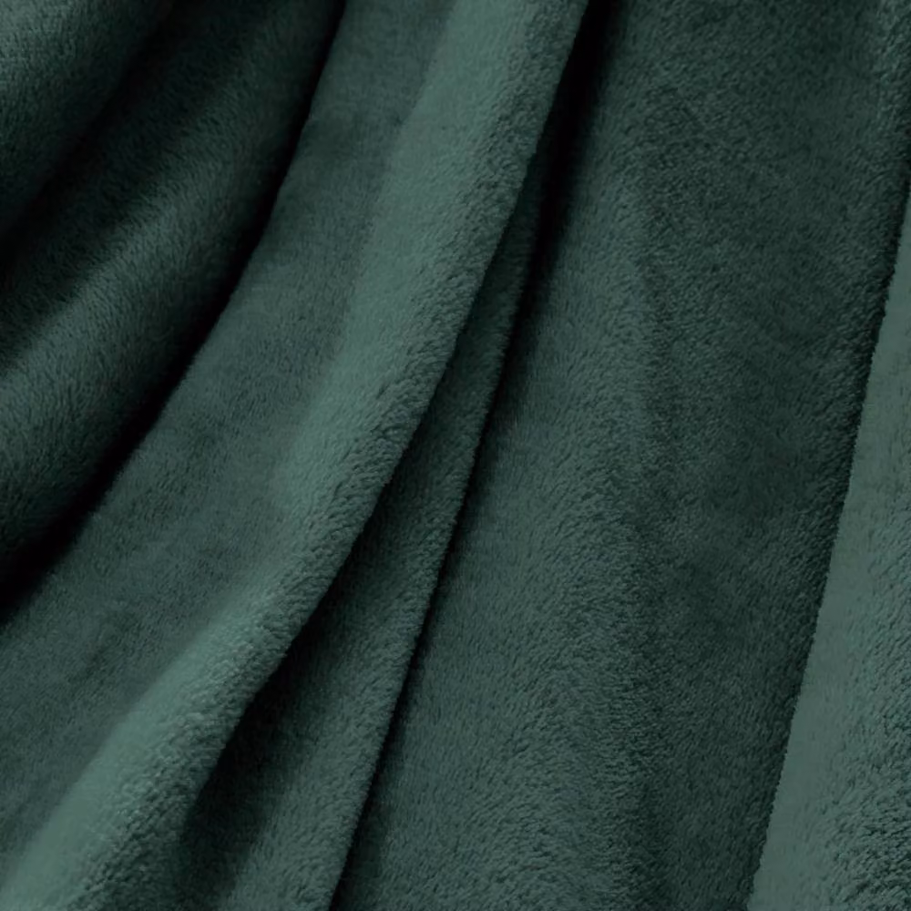 OHS Fluffy Green Fleece Blanket, W/D/H: 200 x 240 cm – 3