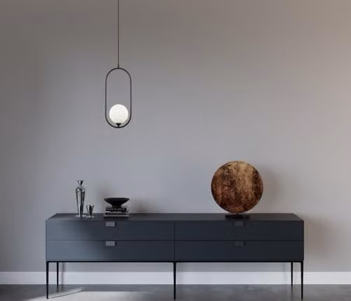 Netlighting Lupus Modern Black Sphere Globe Pendant Ceiling Light with G9 Bulb Holder – 2