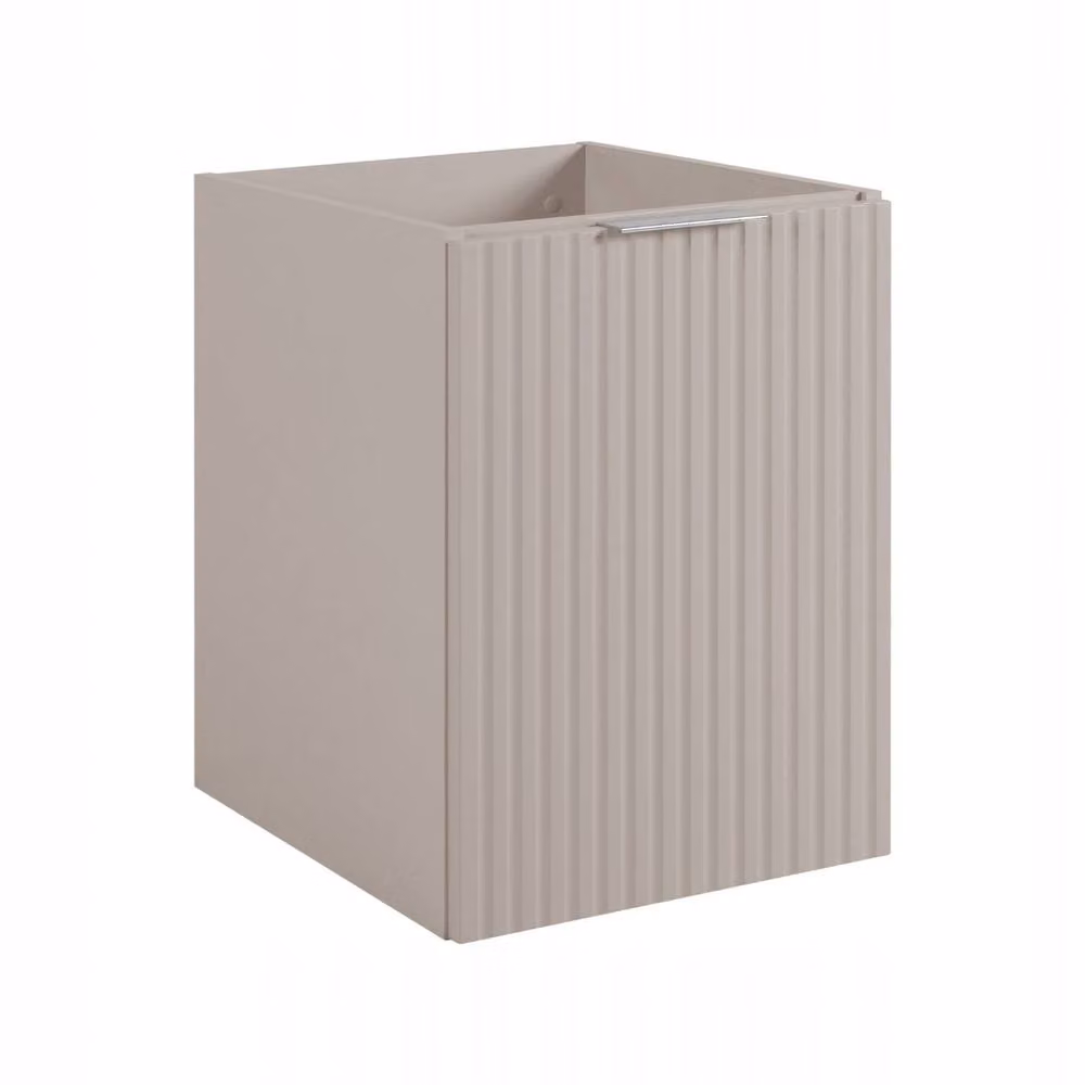Heze Furniture Flow 1 Door Fluted Bathroom Vanity Cabinet with Worktop, Beige, W: 40 cm – 2