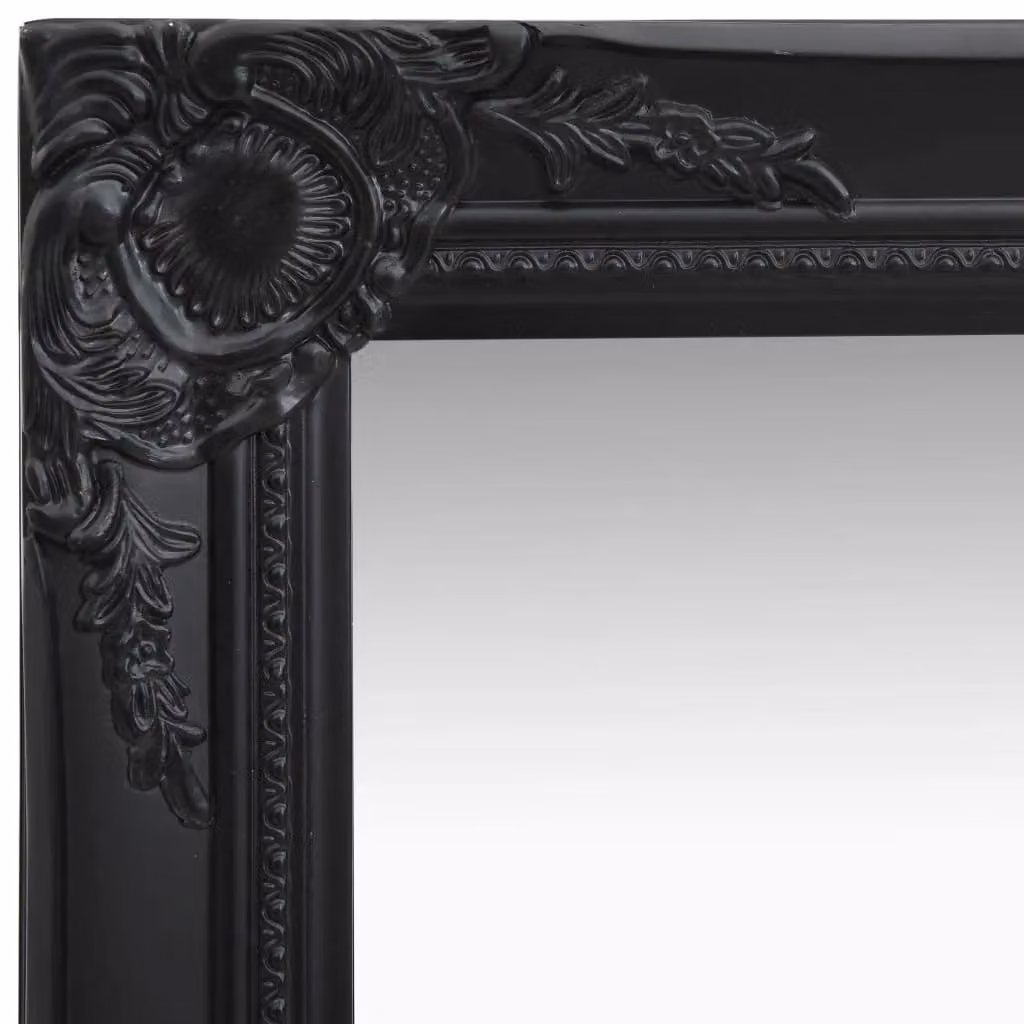Berkfield Home Antique Baroque Style Square Wall Mirror, Black, W/H: 40 x 40 cm – 3