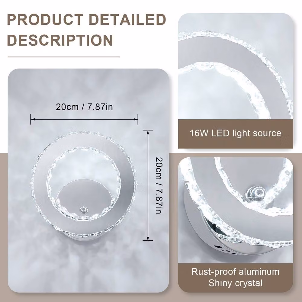 Pheashine Modern Round LED Ceiling Light, 16W, Black and Silver, 6500K Cool White, Diameter: 27 cm – 3