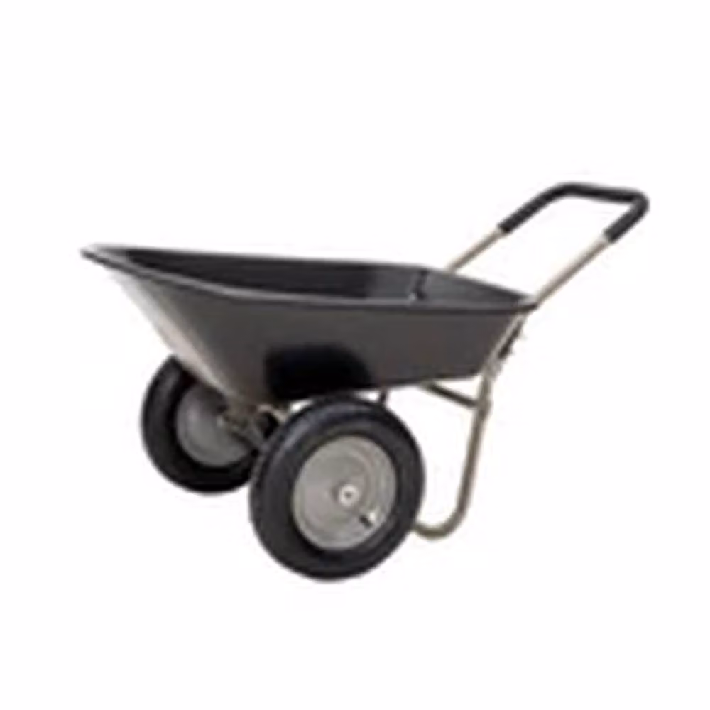 EONLION 85L Heavy Duty Galvanised Steel Wheelbarrow in Black – 2