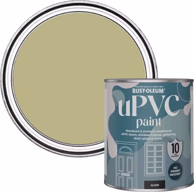 Rust-Oleum Gloss Finish UPVC Paint in Green, 0.75 l