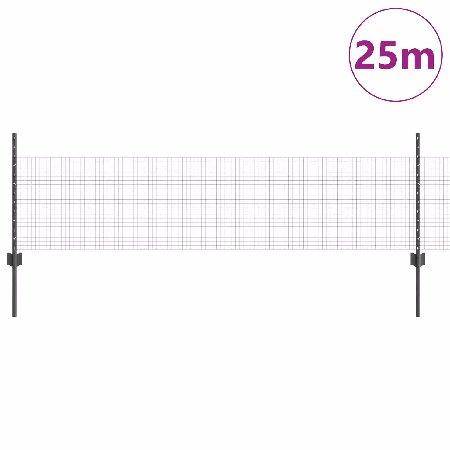 Berkfield Home Set of 2 Large Grey Metal Garden Fence Panels – 2