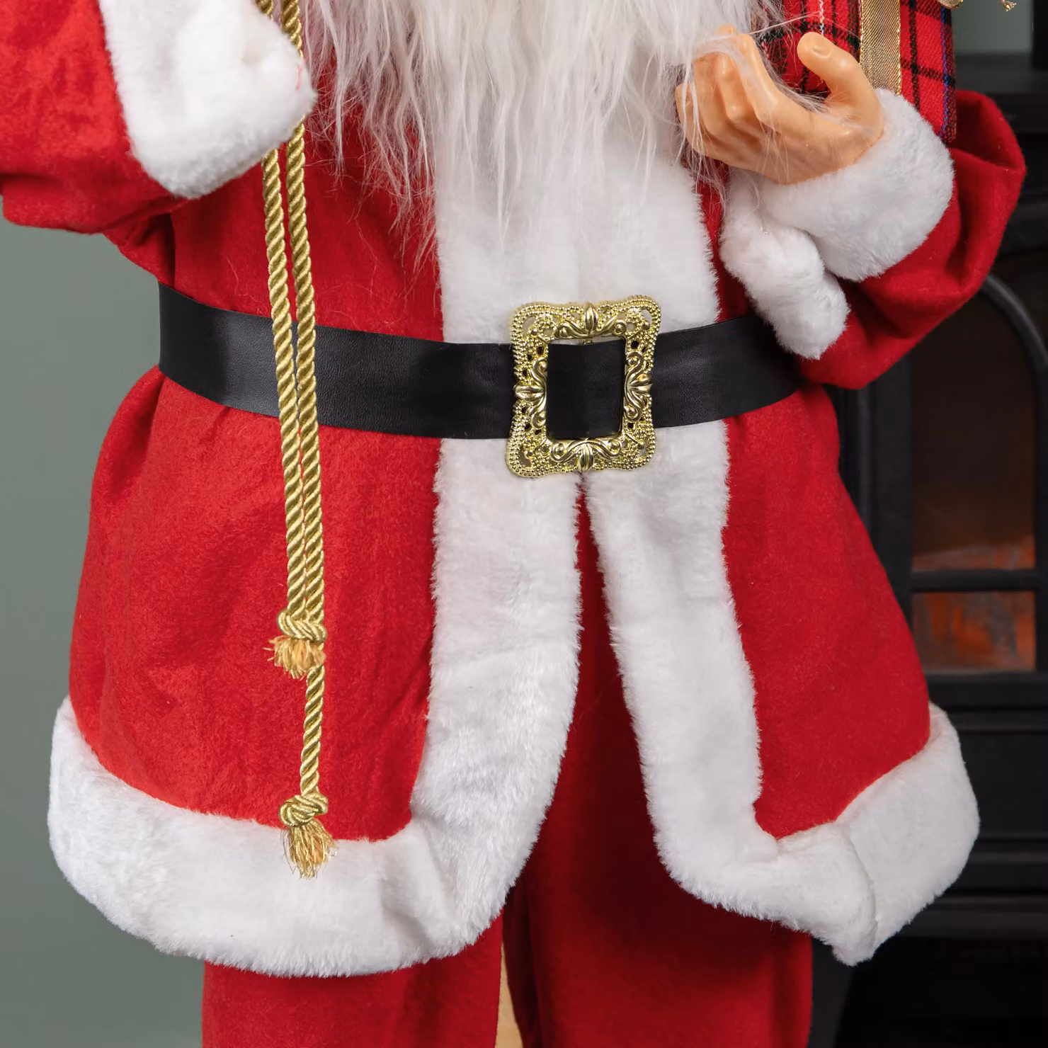 Samuel Alexander Classic Red Standing Santa Claus Christmas Decoration with Gift Sack, Height: 80 cm – 7