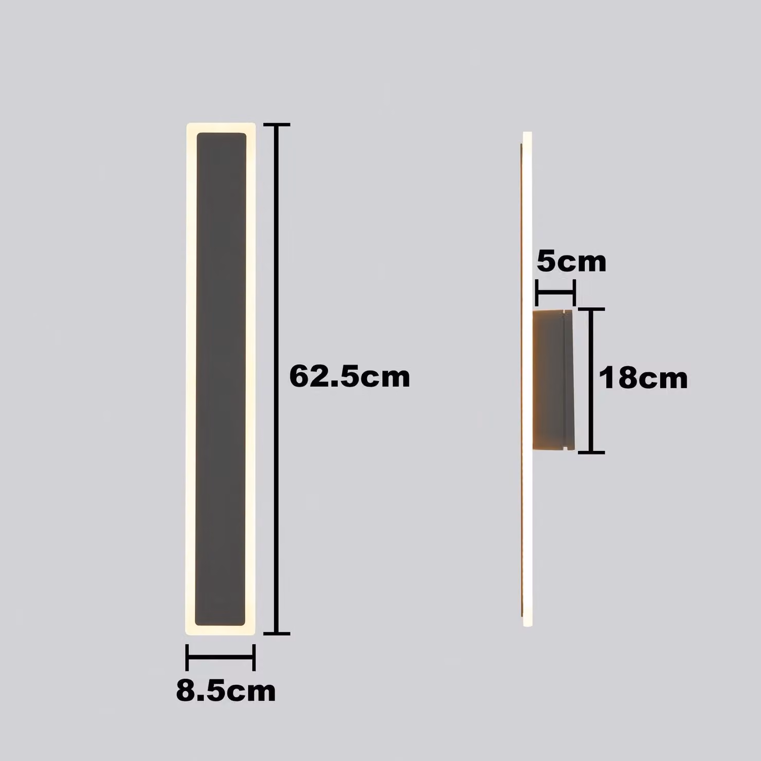 Harper Living 17W LED Up and Down Wall Light, IP54 Weatherproof, Grey, Height: 62.5 cm, 3000K Warm White – 6