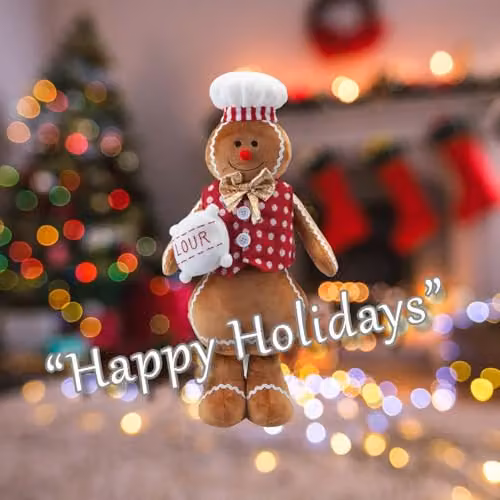 VFM e-Store Christmas Gingerbread Man Decoration in Red and White, W/H: 48 x 27 cm – 4