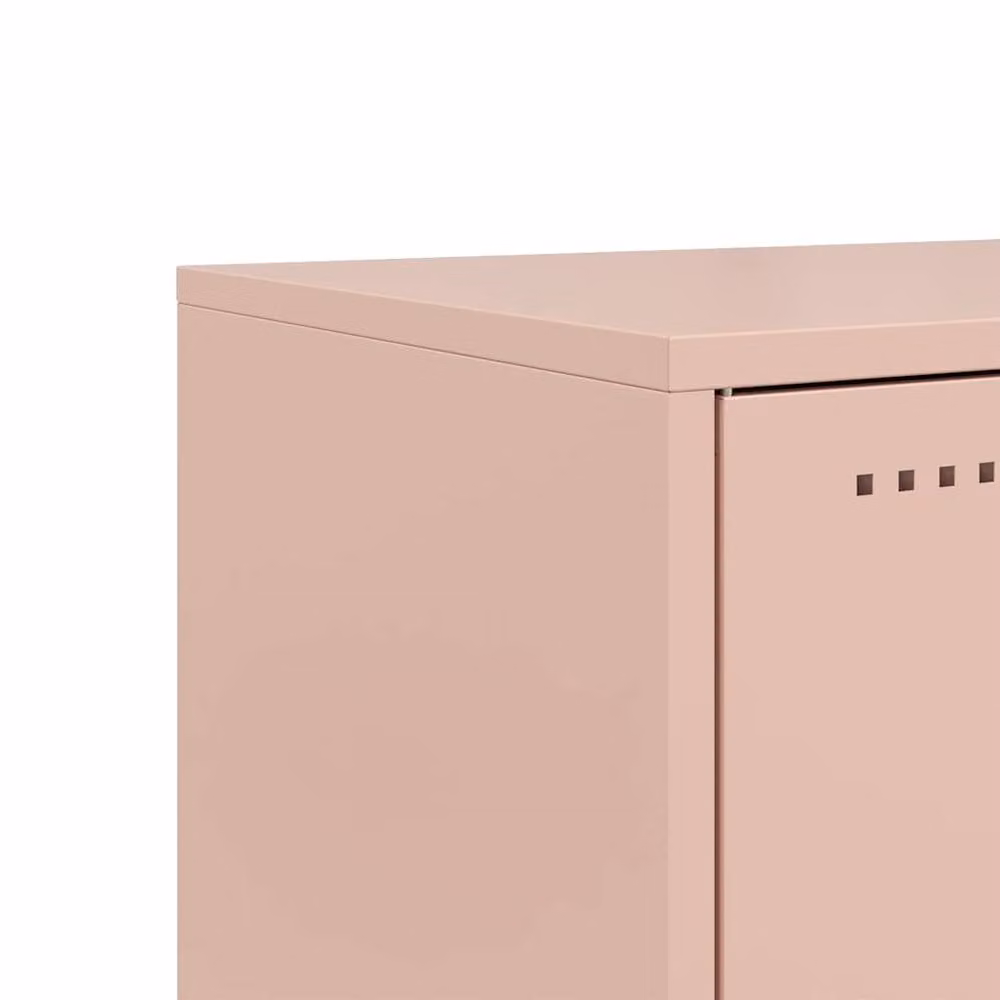 Berkfield Home Modern Pink Metal TV Cabinet W: 68 cm, D: 39 cm, H: 60.5 cm – 5