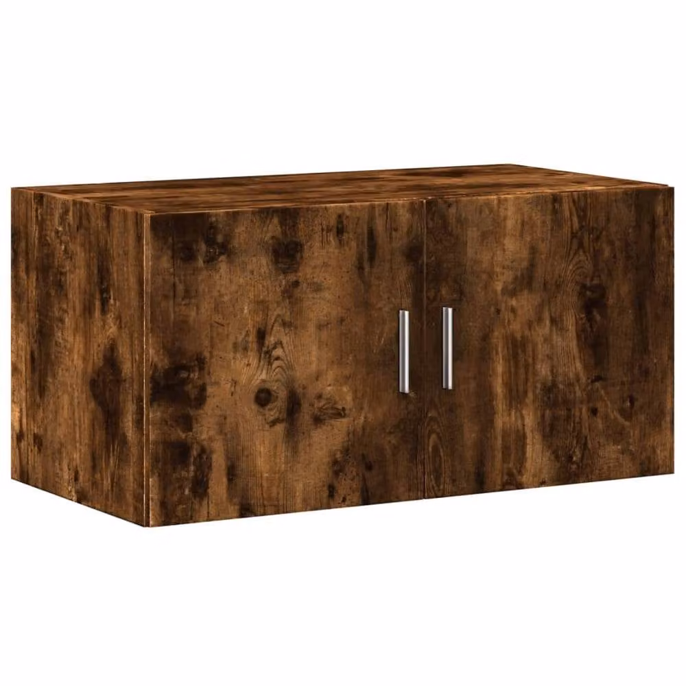 Berkfield Home Wall Mounted Smoked Oak Cabinet in Brown, W/D/H: 80 x 42.5 x 40 cm – 3