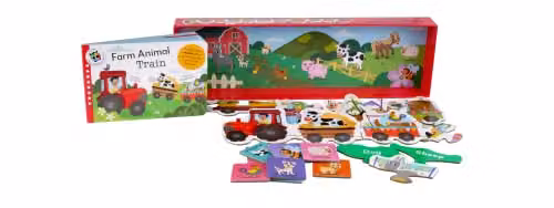 Globe Publishing Farm Animal Learning Train Multicolour Paper Book – 1