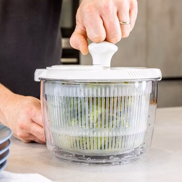 KitchenCraft Mini Salad Spinner, White, 19 cm