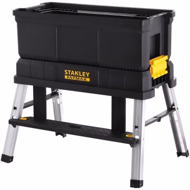 Stanley FatMax FMST81083-1 Foldable Steel Work Step Tool Box, Black