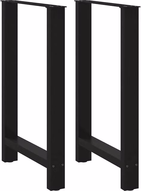 Berkfield Home Matt Black Steel Coffee Table Legs, 2 pieces, H: 60 cm (Adjustable to 90-91 cm)
