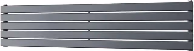 UK Radiators Typhoon Axis Anthracite Horizontal Designer Radiator, W: 160 cm, H: 34 cm
