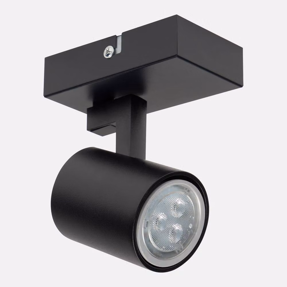 Netlighting Kaplan Single Spotlight in Black, 8W GU10 LED – 2