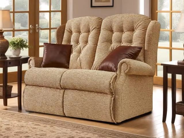 Sherborne Lynton Standard 2 Seater Upholstered Fabric Sofa in Beige