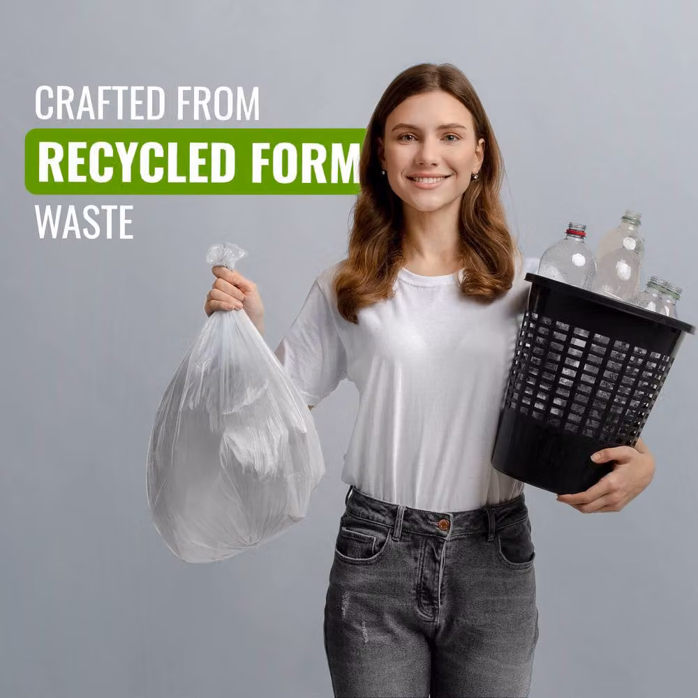 Ecobag Heavy Duty Bin Liners 30L, 50 Pack, White or Black – 3