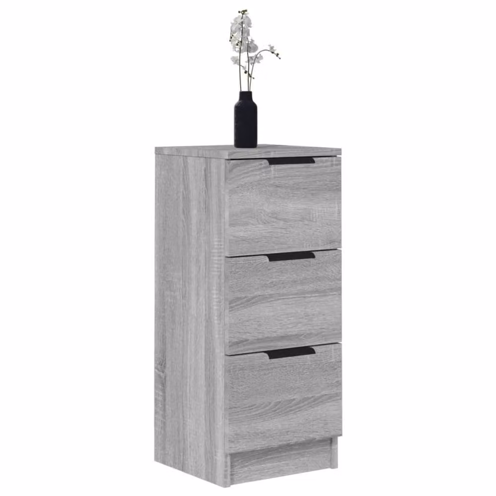 Berkfield Home Set of 2 Grey Sonoma Sideboards in Engineered Wood, W/D/H: 30 x 30 x 70 cm – 2