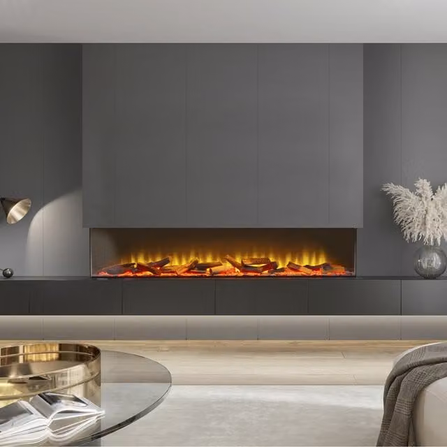 Acantha Aspire 150 Panoramic Media Wall Electric Fire in Black